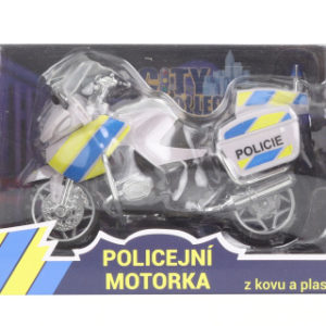 Motorka policejní kovová 12 cm