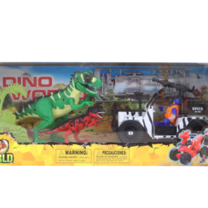 Terénní auto s dinosaury