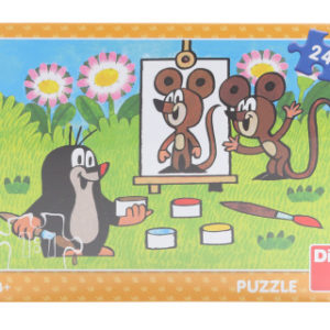 Puzzle Krtek malířem 24 dílků