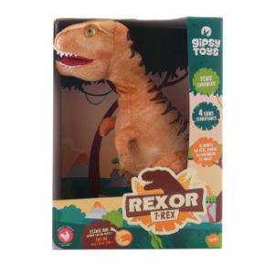 Plyš T-Rex zvukový 38 cm hnědý