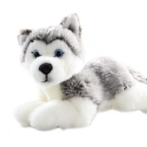 Plyš Husky ležící 23 cm - ECO-FRIENDLY