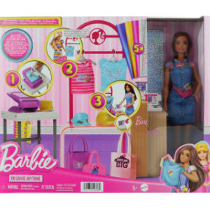 Barbie Módní design studio s panenkou HKT78