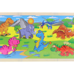 Dřevěné puzzle dino 96 dílků